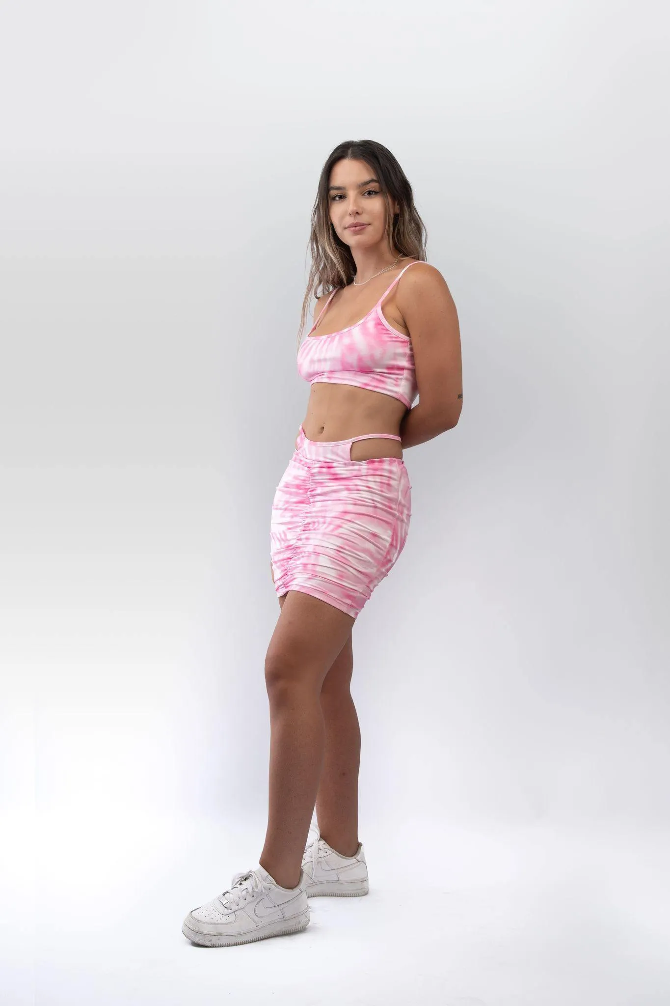 Tie Dye Bralet in Pink