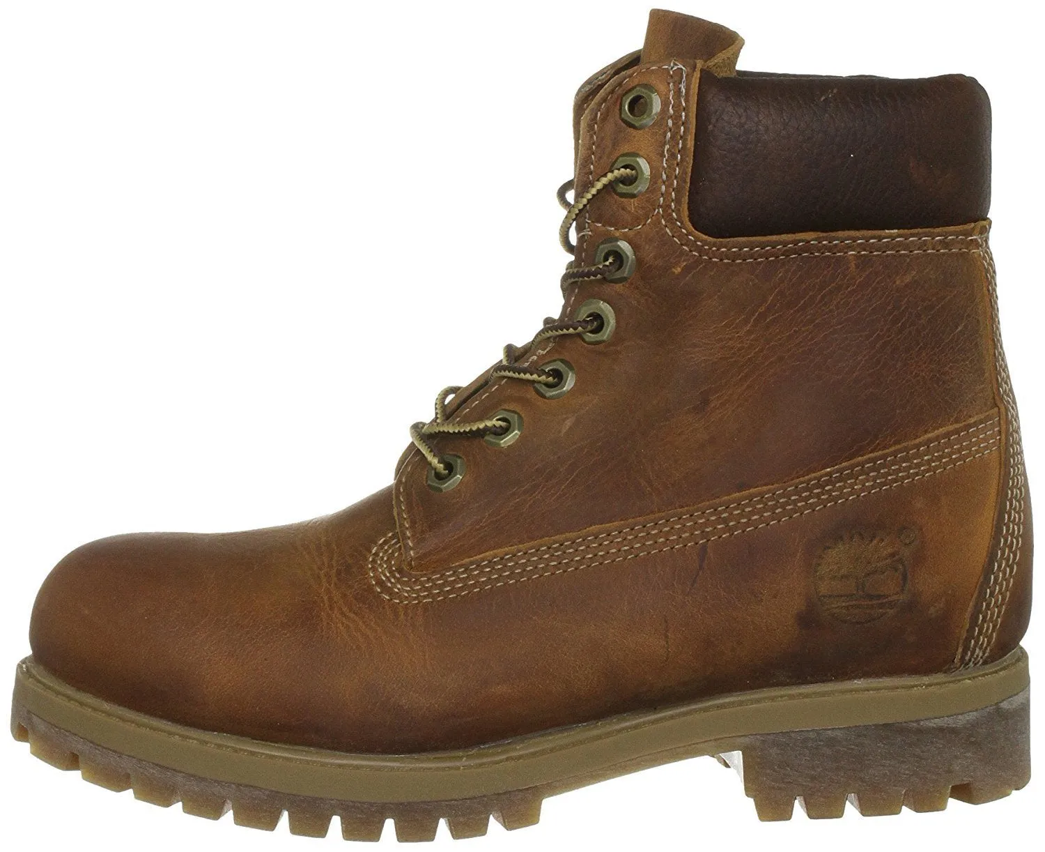 Timberland Mens Heritage 6-Inch Premium Boot - Burnt Orange Worn Oiled All Leather