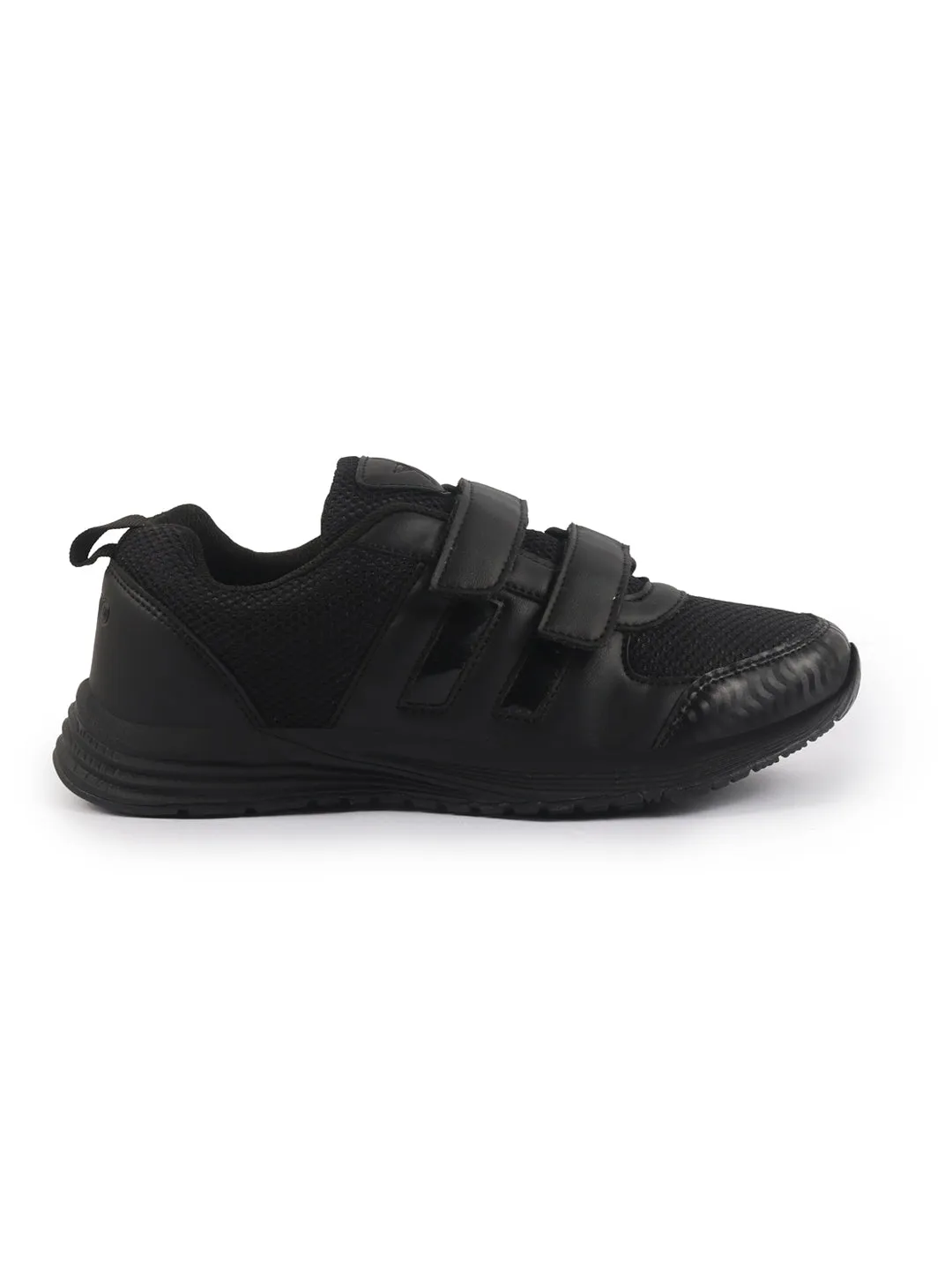 Unisex Black School Uniform Shoes|Boys & Girls Non Lacing Breathable School Shoes|Velcro School Shoes For Kids