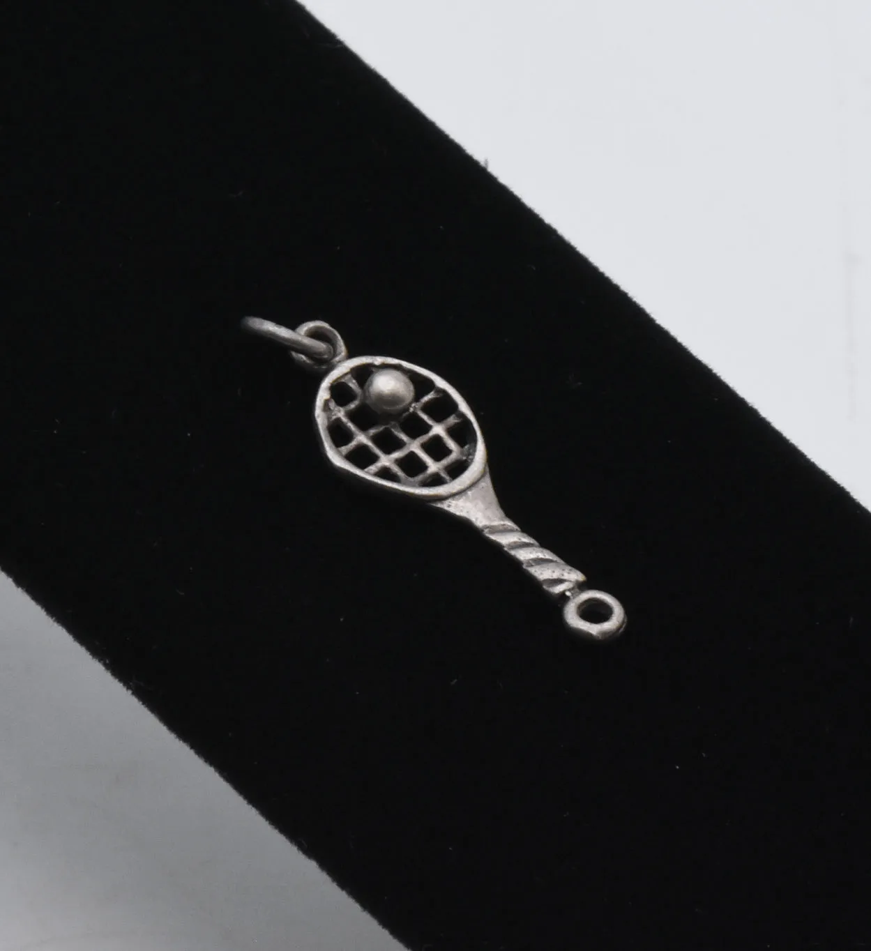 Vintage Sterling Silver Tennis Charm