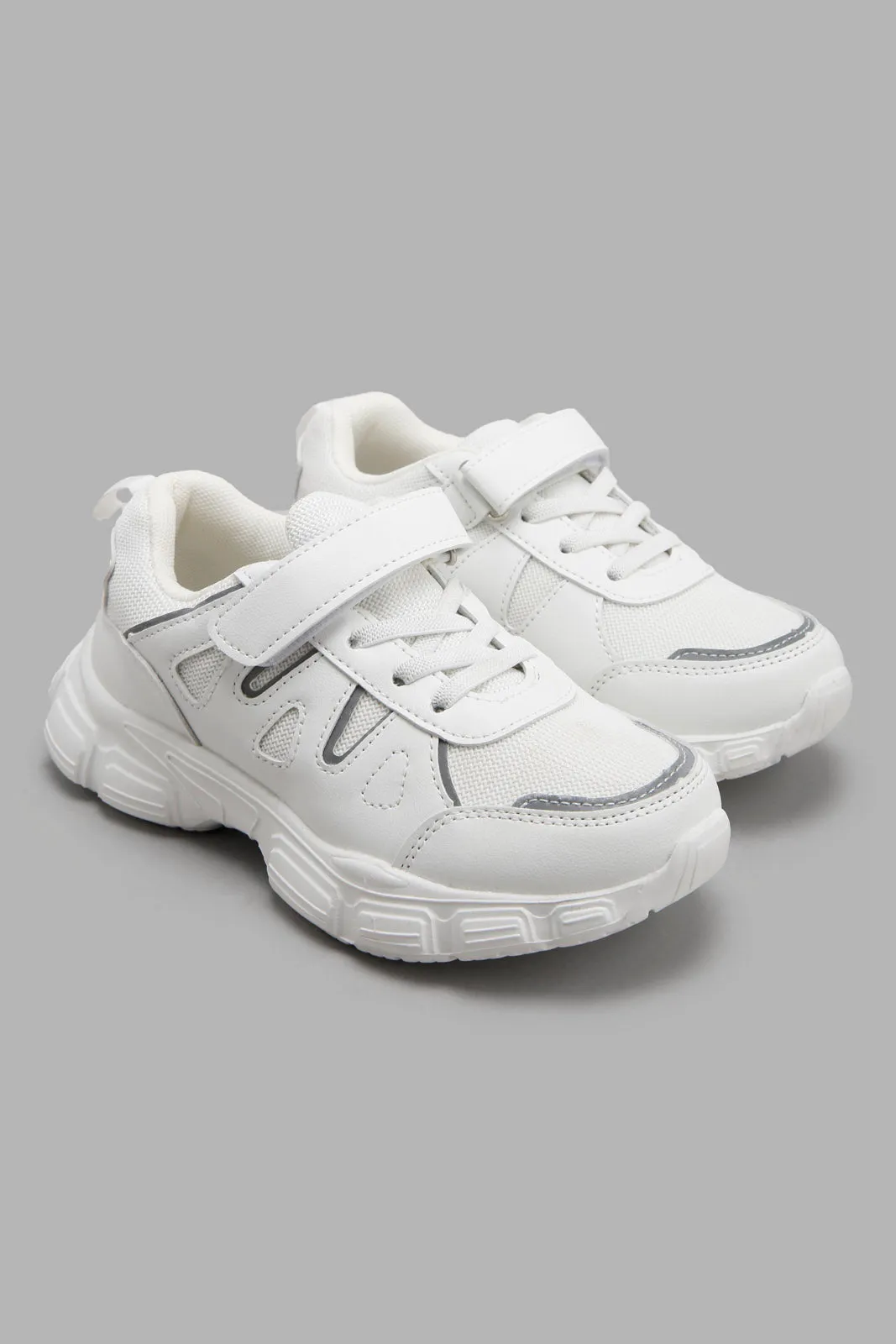 White Chunky Sneaker For Boys