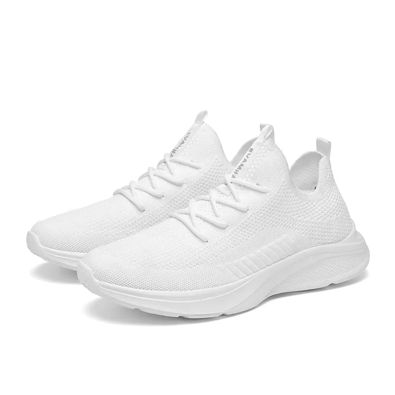 White Sneakers Shoes for Men Breathable Casual Couple Sports Running Walking Shoes Big Size  35-47