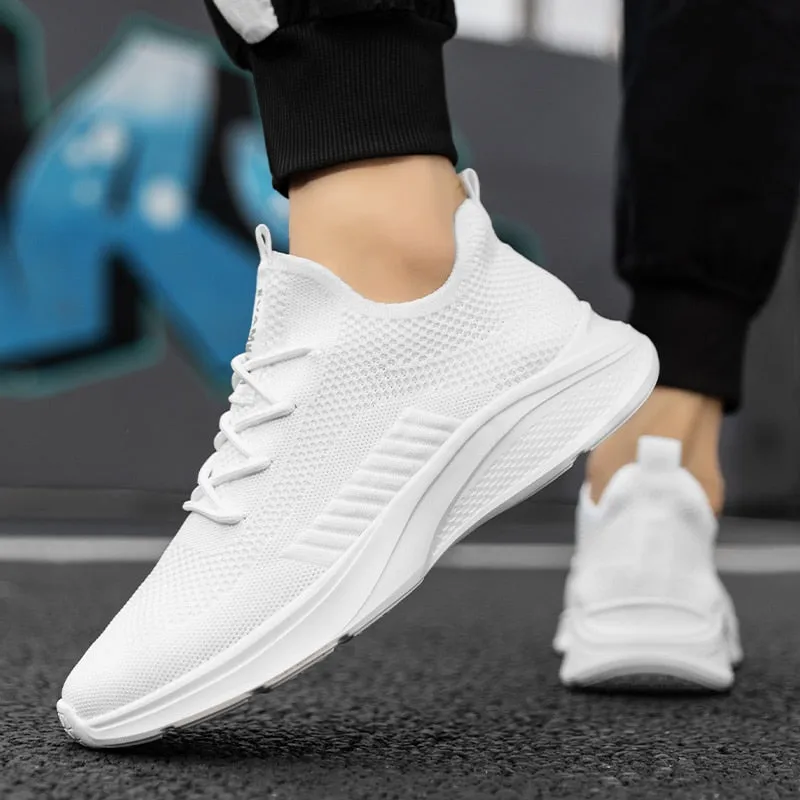 White Sneakers Shoes for Men Breathable Casual Couple Sports Running Walking Shoes Big Size  35-47