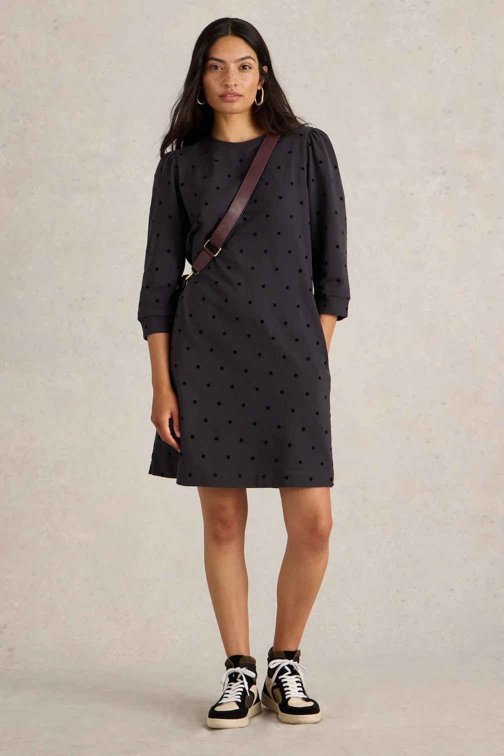 White Stuff Amy Flock Jersey Dress