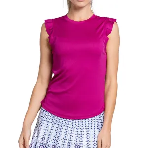 Women`s Bring It On Rib Tennis Tank Dragon Fruit