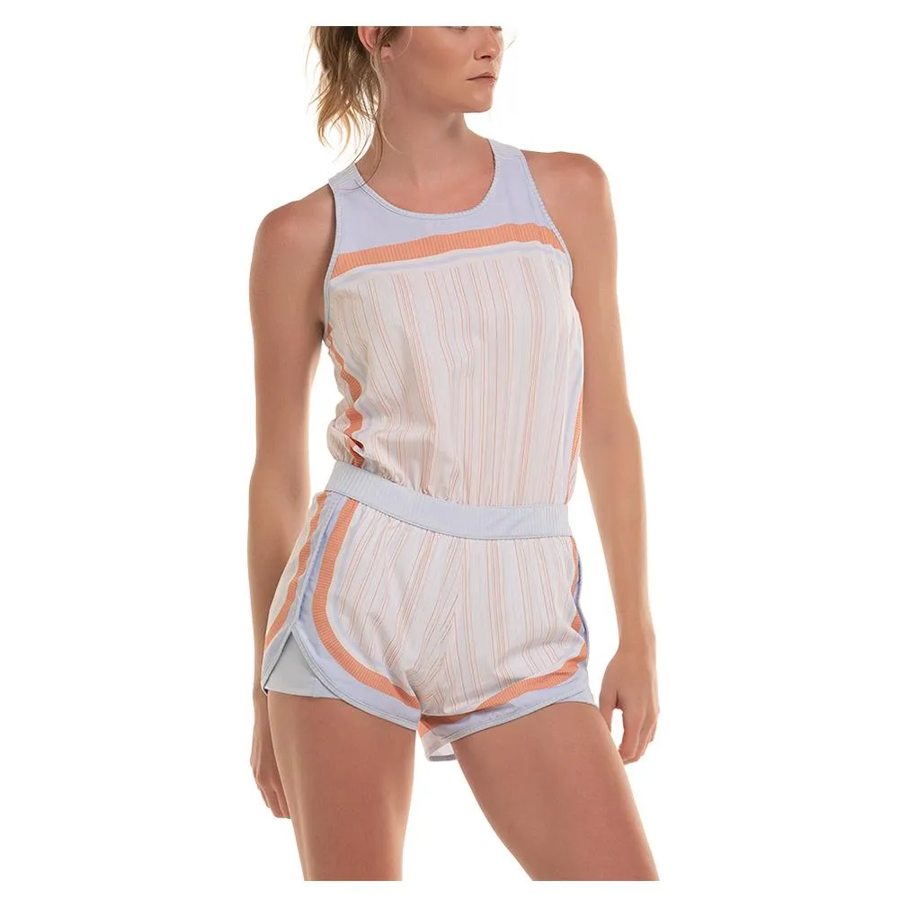 Women's Court Tennis Romper Star White