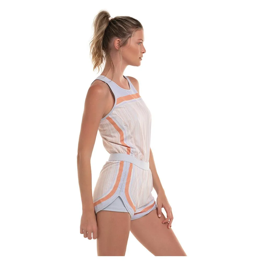 Women's Court Tennis Romper Star White