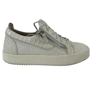 Women's Crocodile Frankie Low Trainers White Size EU 38 / UK 5