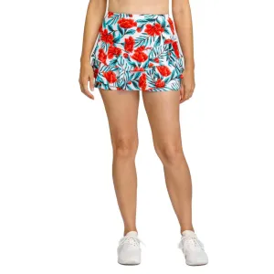 Women's Hawaii 13.5 Inch Tennis Skort Exotic Hibiscus