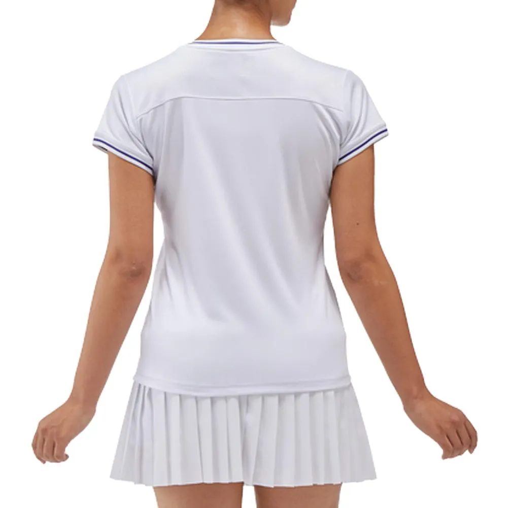 Womens London Crew Neck Tennis Top White