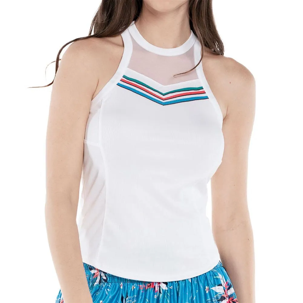 Women's Sun Kissed Tennis Tank White