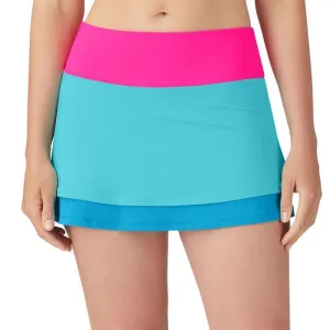 Women`s Tie Breaker Double Bounce Tennis Skort Blue Radiance and Hawaiian Ocean