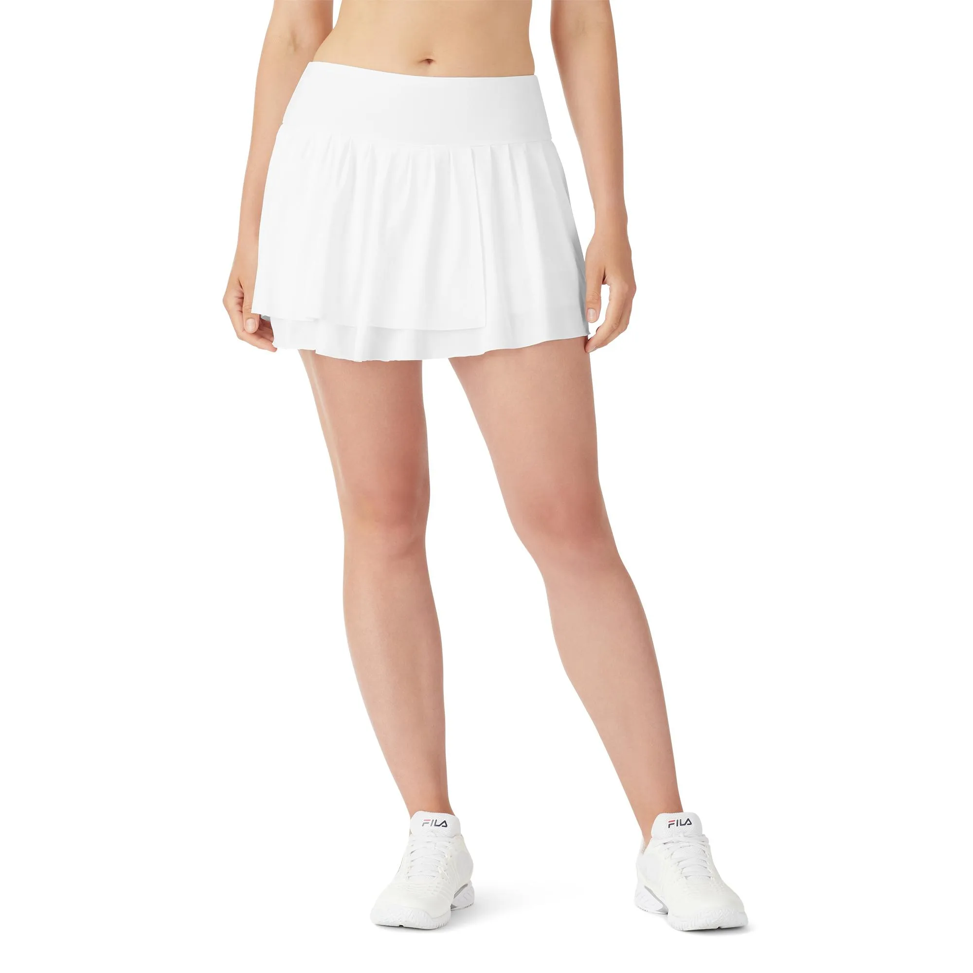 Women's Whiteline Asymmetrical Tennis Skort White