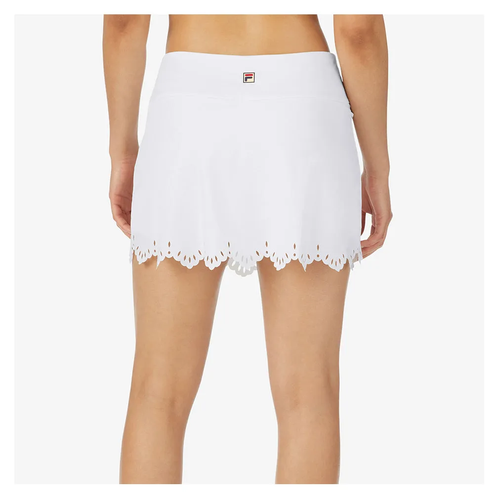 Women`s Whiteline Lasercut Tennis Skort White