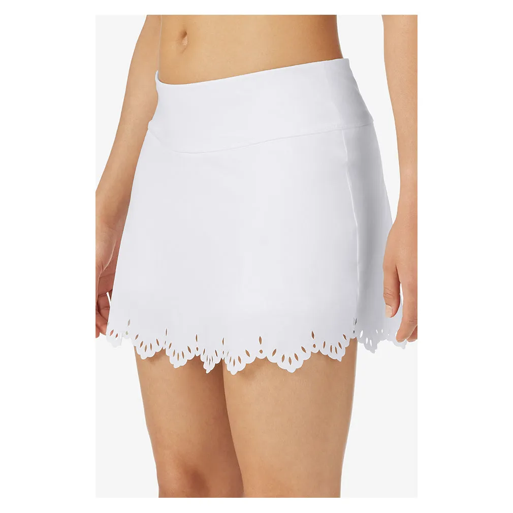 Women`s Whiteline Lasercut Tennis Skort White