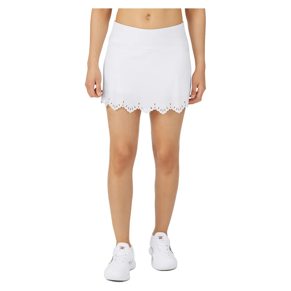 Women`s Whiteline Lasercut Tennis Skort White