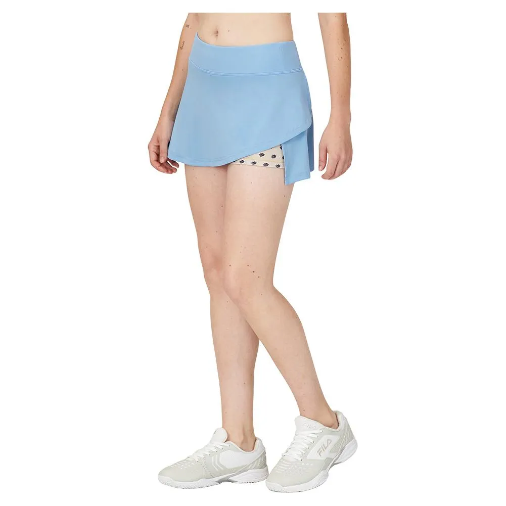 Women's Wild Card 12.5 Inch Tennis Skort Dusk Blue and Moonlight