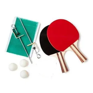 Wooden Table Tennis Set (2 raquets | 3 Balls | 1 Adjustable net)