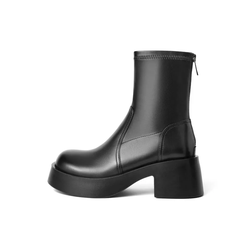 Zipper Minimalism Boots